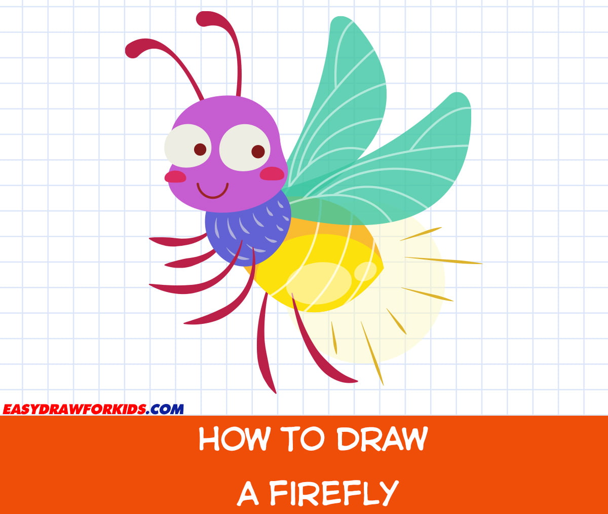 How To Draw A Firefly Easy Draw For Kids