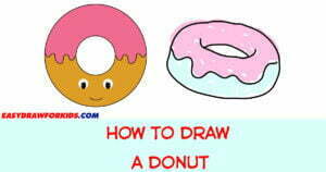 how to draw a donut