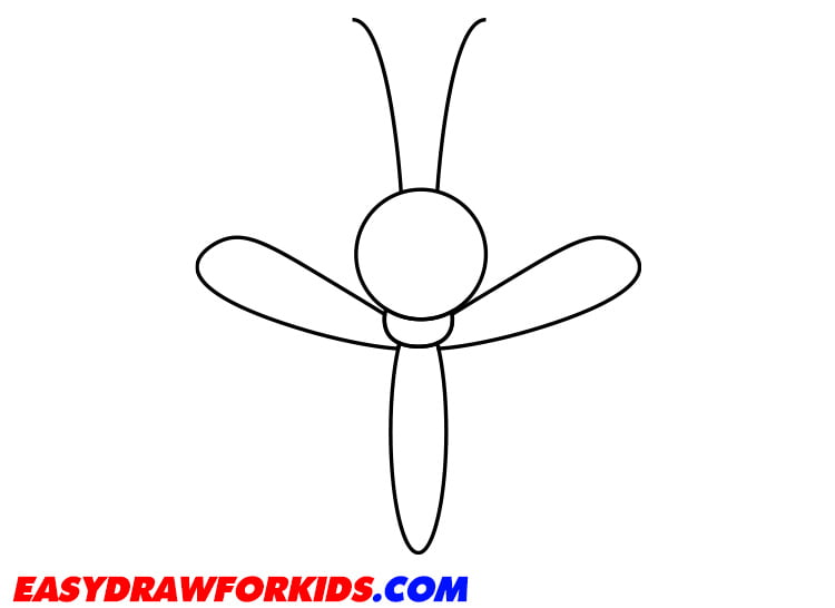 How to Draw Dragonfly step 3