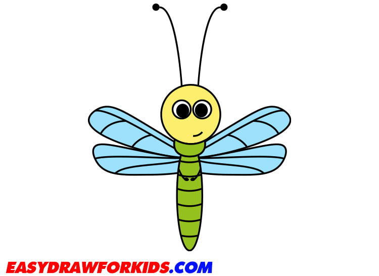 How to Draw Dragonfly step 8