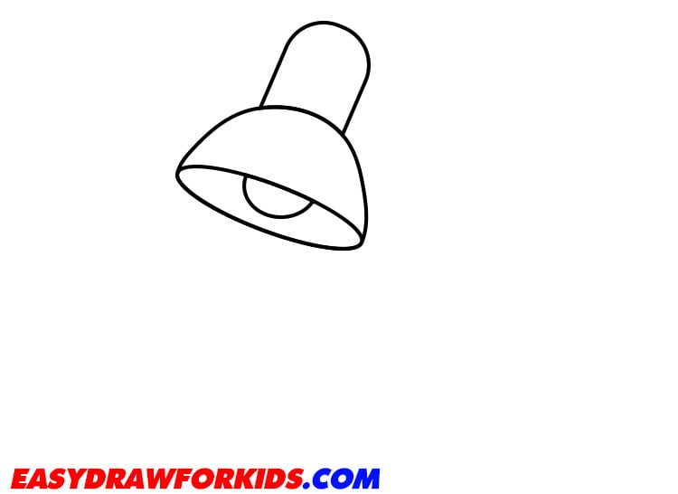How to Draw a Lamp easy step 2