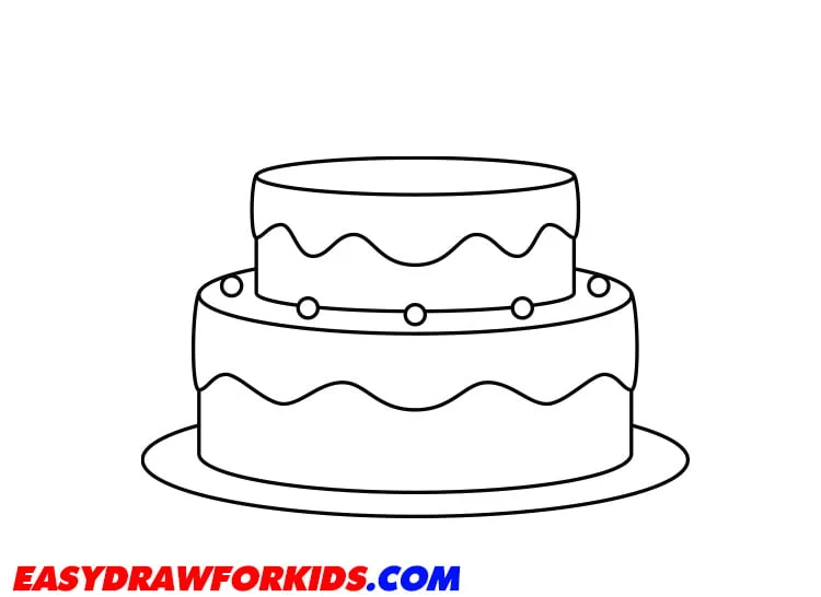 How To Draw A Birthday Cake Easy Draw For Kids