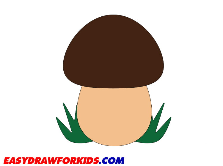 cartoon mushroom drawing