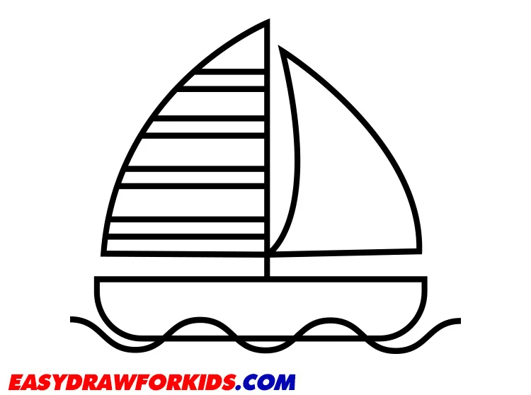 easy drawing of boats