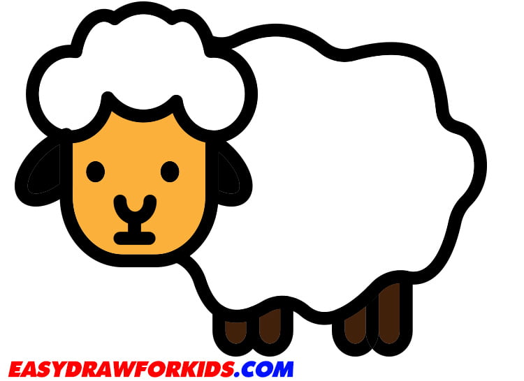 easy lamb drawing