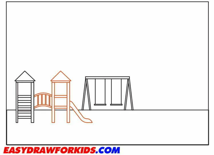 how to draw an easy park