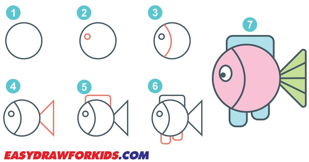 How To Draw A Cute Fish - 6 Ways (with Pictures)