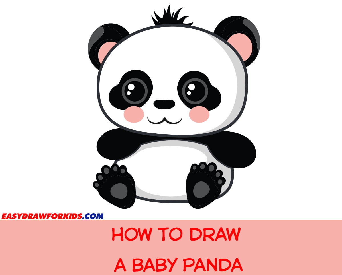 How To Draw A Baby Panda Easy Draw For Kids