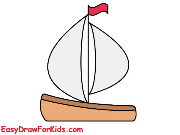 how to draw a boat step 6