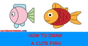 how to draw a cute fish