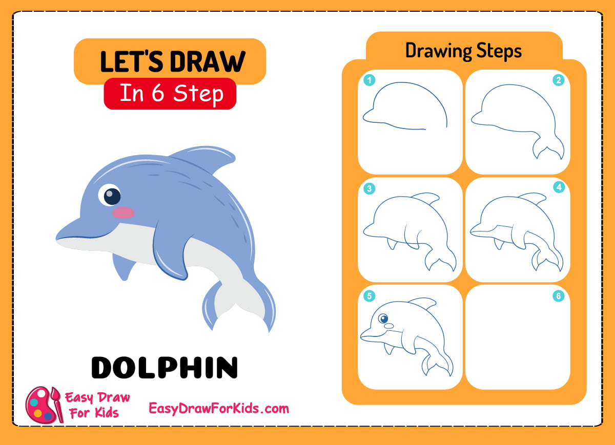 How To Draw A Dolphin – 6 Ways (With Pictures)