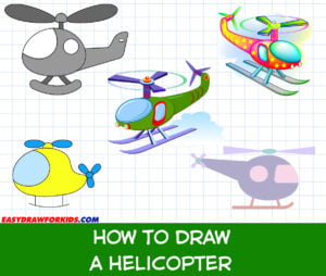 how to draw a helicopter