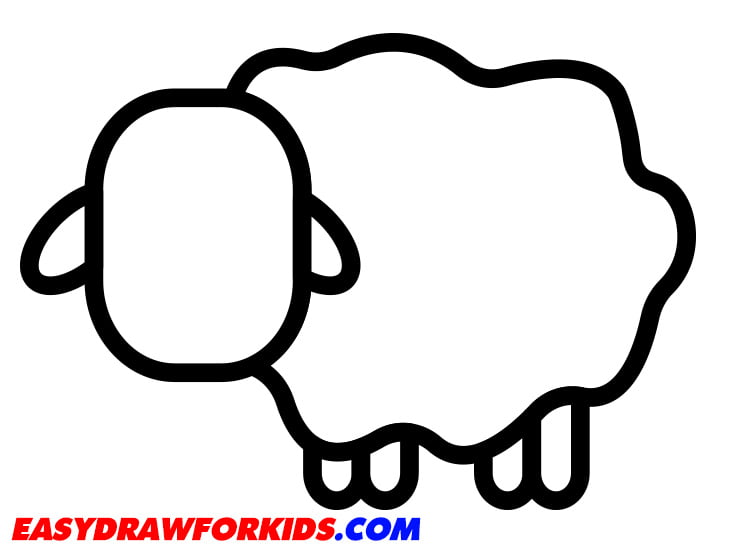 how to draw a lamb realistic