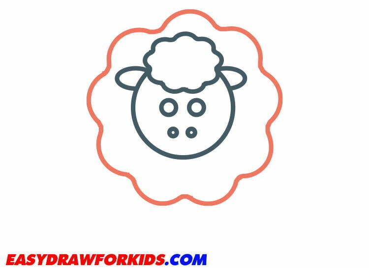 how to draw a little lamb