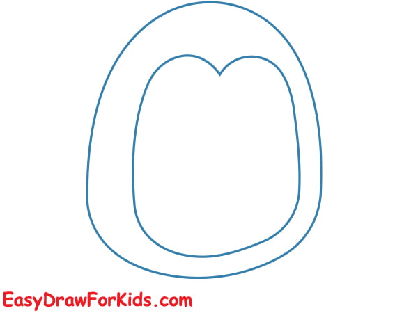 how to draw a penguin step 2