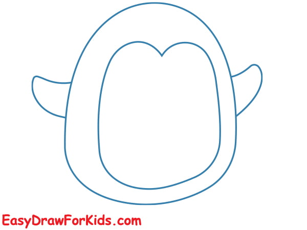 how to draw a penguin step 3