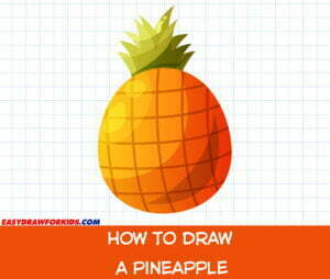 how to draw a pineapple