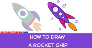 how to draw a rocket ship