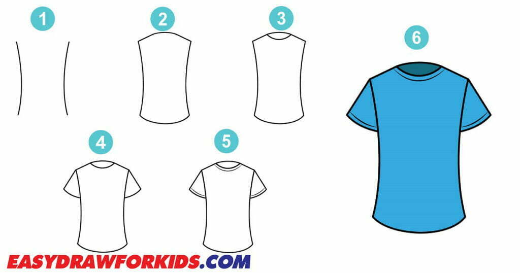 How To Draw A TShirt Easy Draw For Kids