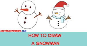 how to draw a snowman