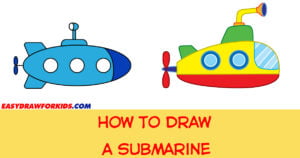 how to draw a submarine