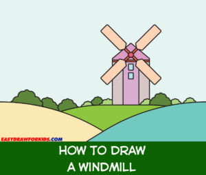 how to draw a windmill