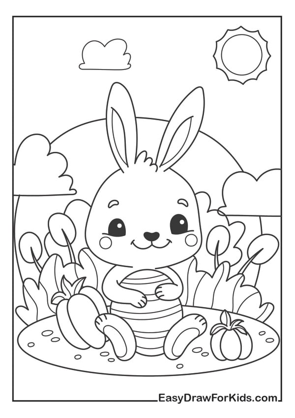 easter bunny coloring