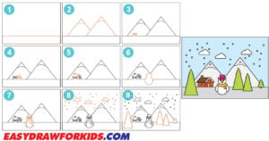 How To Draw A Christmas Scene 10 Steps (With Pictures)