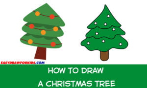 how to draw a christmas tree