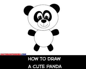 how to draw a cute panda
