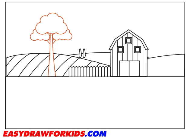 How To Draw A Farm Landscape 