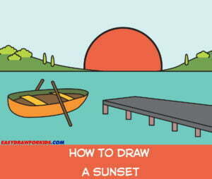 how to draw a sunset