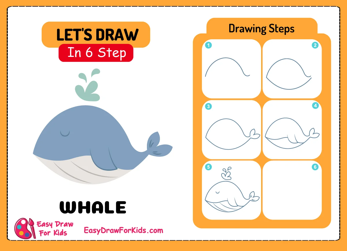 How To Draw A Whale Step By Step