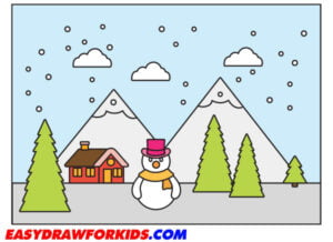 How To Draw A Christmas Scene 10 Steps (With Pictures)