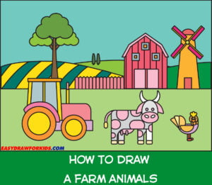 How To Draw A Farm - Easy Draw For Kids