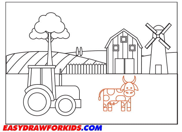 How To Draw A Farm - 10 Steps (With Pictures)