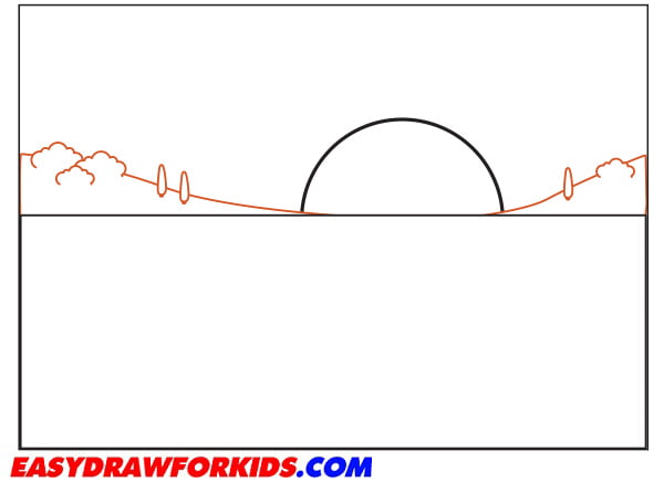 how to sketch a sunset