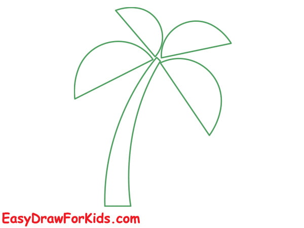 coconut tree how to draw