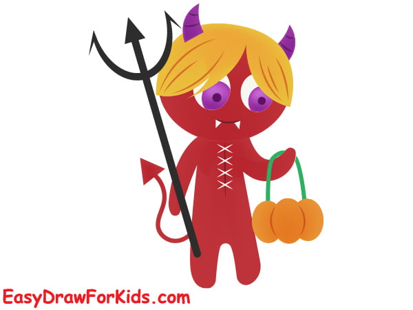 devil boy drawing