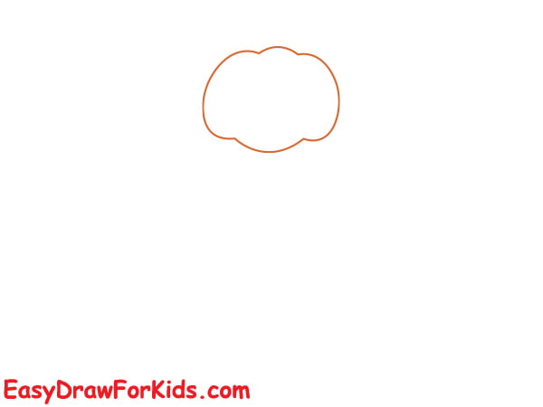 how to draw a Pumpkin scarecrow step 1
