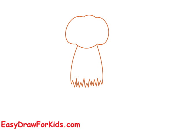 how to draw a Pumpkin scarecrow step 2