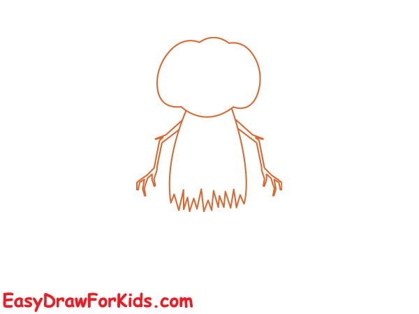 how to draw a Pumpkin scarecrow step 3