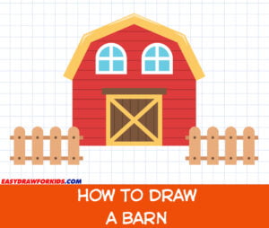 how to draw a barn