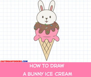 how to draw a bunny icecream