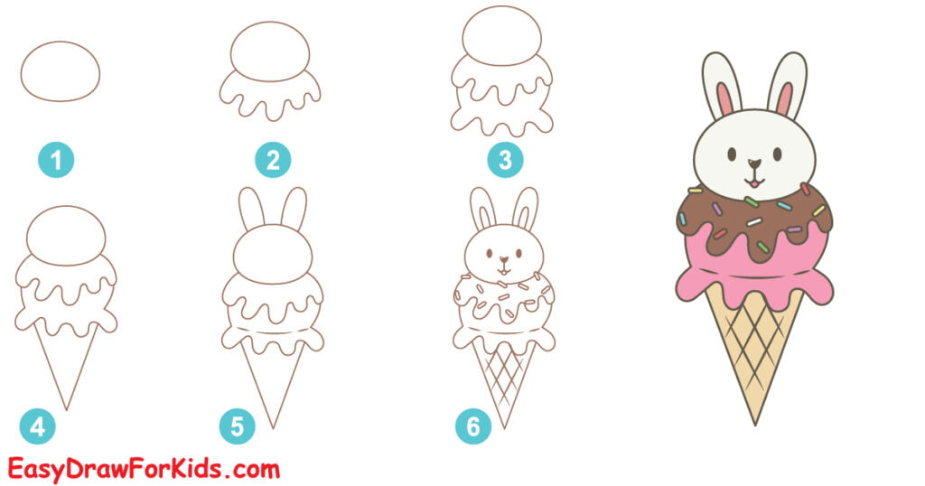 Short - How To Draw A Funny Bunny Ice Cream