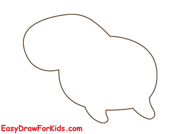 how to draw a capybara step 2