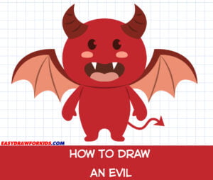 how to draw a cute devil