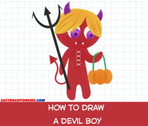 how to draw a devil boy