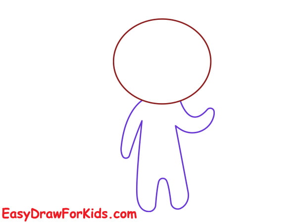 how to draw a devil boy step 2