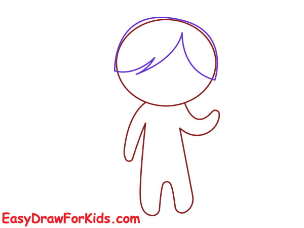 how to draw a devil boy step 3